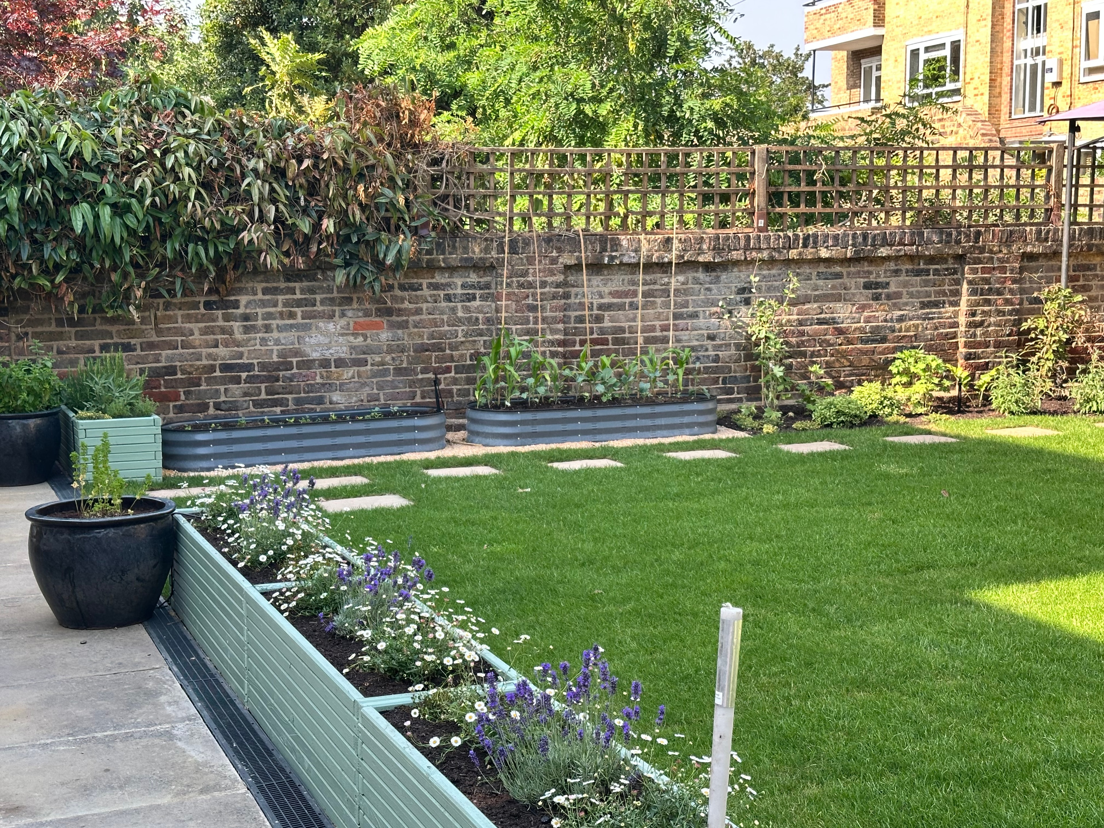 Completed garden landscaping project