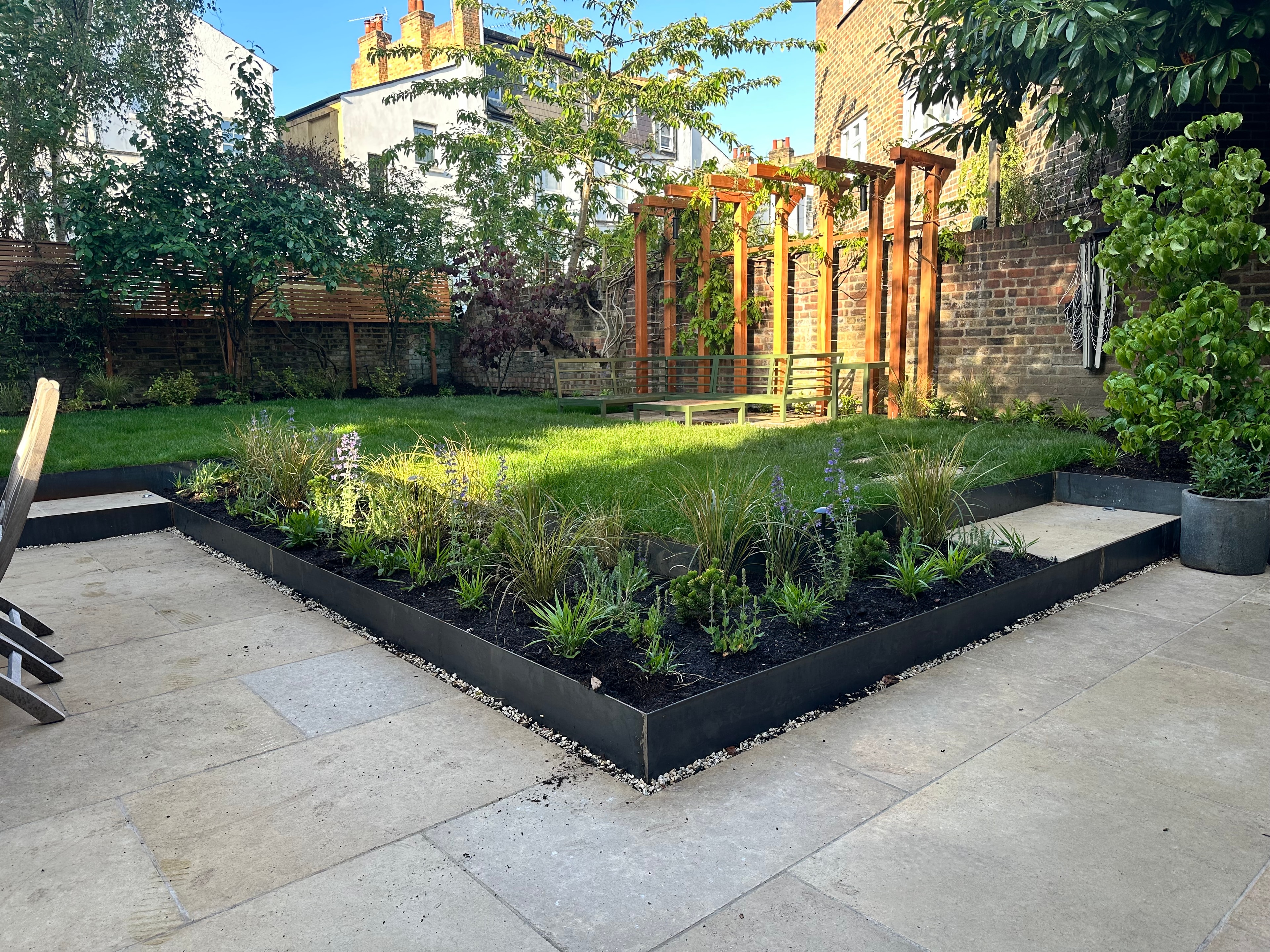 Timber pergola and garden structures